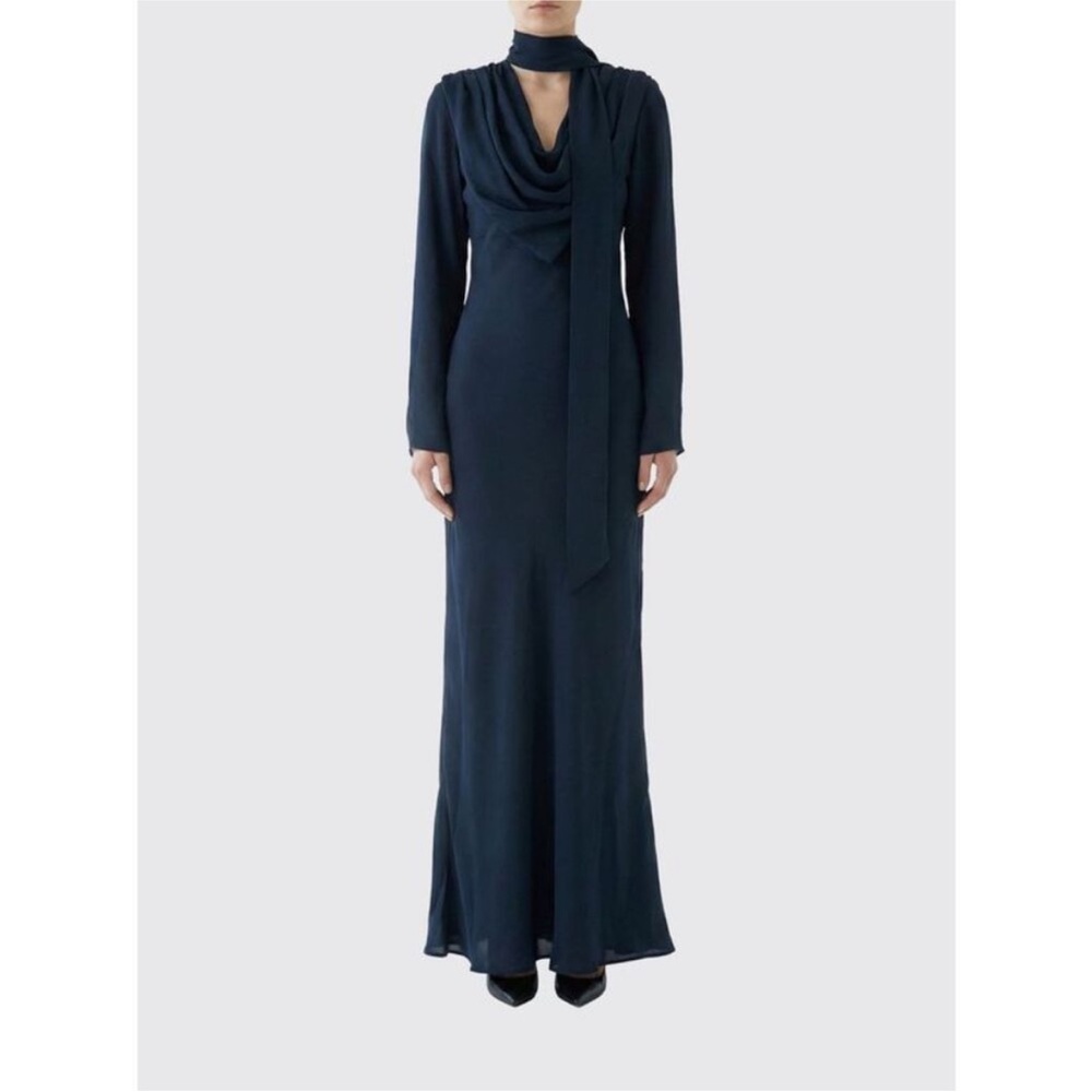 Rotate 'Carlota' Dress In Blue Silk Blend Women 36 6 8